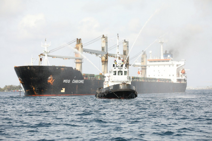 MSS’ bulk carrier “Chrome” makes maiden call at Male’ port